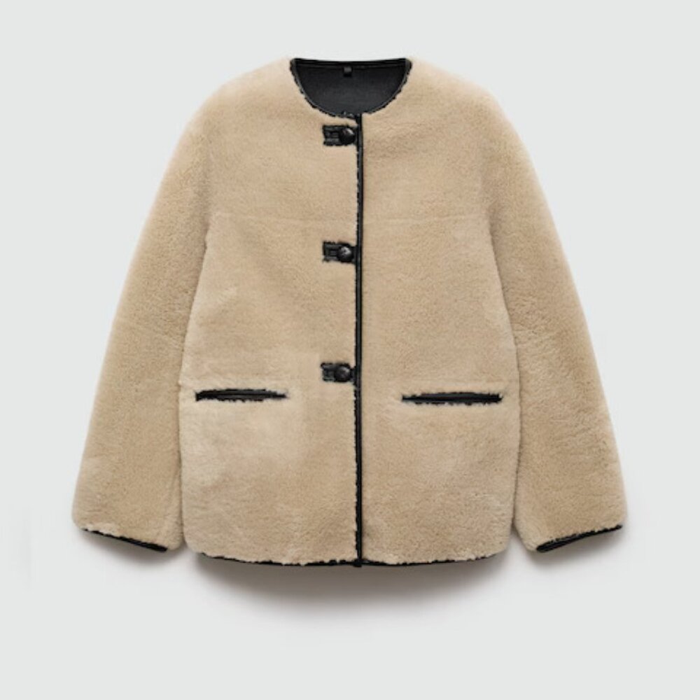 Mango Fur-effect Coat NWT